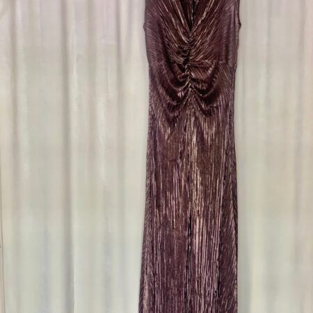 PLEATED DRESS GREEN/PURPLE-CKONTOVA