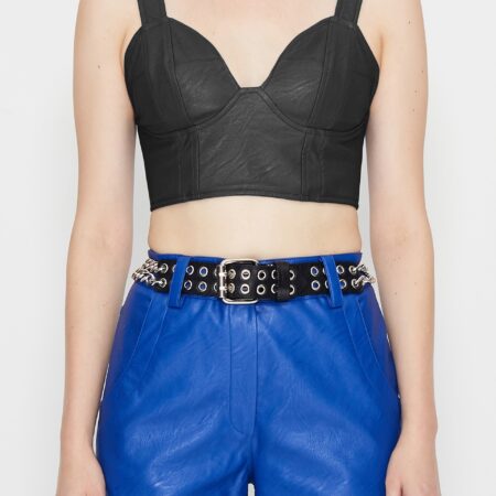 VELOCITY BUSTIER- TOP-BLACK/BLUE-NADIA RAPTI