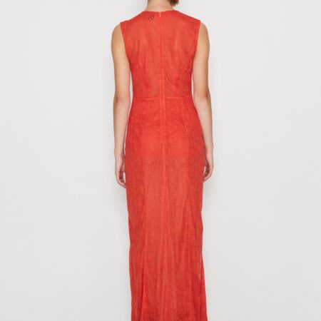 FLARE OF HEAVEN DRESS FIRE RED-NADIA RAPTI