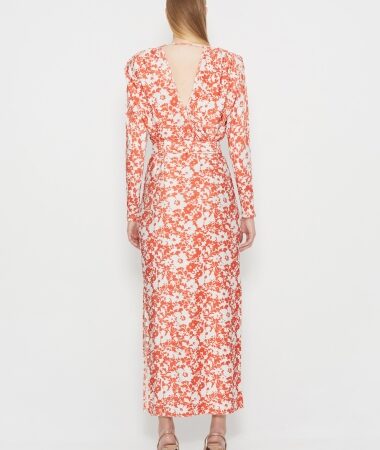 NIGHT FEVER DRESS ORANGE/SILVER-NADIA RAPTI