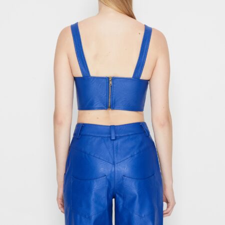 VELOCITY BUSTIER- TOP-BLACK/BLUE-NADIA RAPTI