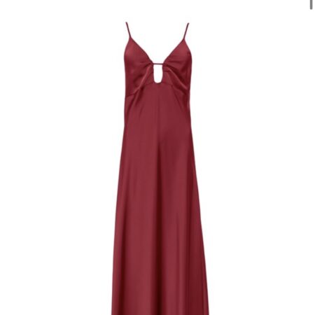 SILKY STRAP DRESS BORDEAUX - BLACK /CKONTOVA
