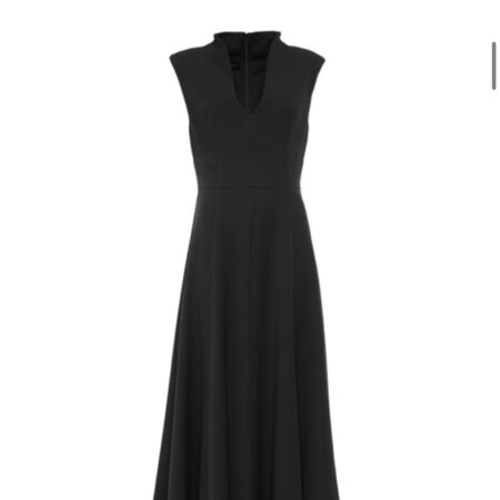 V NECK DRESS PURPLE/BLACK-CKONTOVA