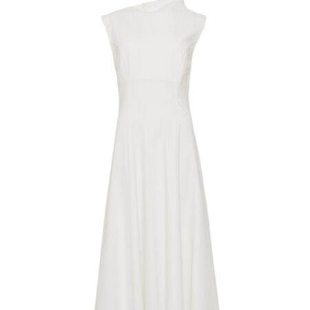 HIGH NECK SLEEVELESS DRESS GREEN/GREY/WHITE-CKONTOVA