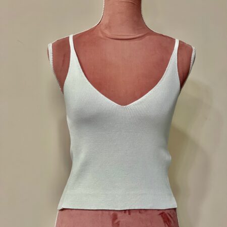 KNIT STRAP TOP GREEN //WHITE//BLUE  -ckontova ONE SIZE