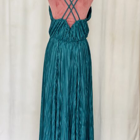 PLEATED DRESS GREEN  ONE SIZE-CKONTOVA