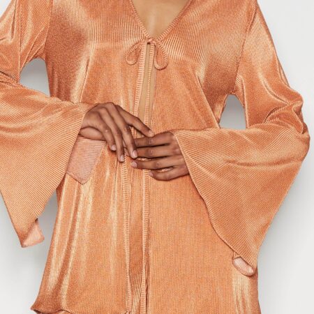 GRACE GALAXY BLOUSE /BLUE/BURNT ORANGE