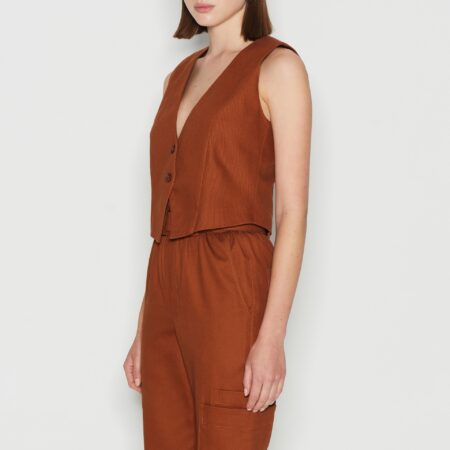 ODYSSEY WAISTCOAT BROWN // BEIGE //NADIA RAPTI