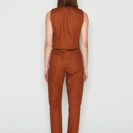 ODYSSEY WAISTCOAT BROWN // BEIGE //NADIA RAPTI