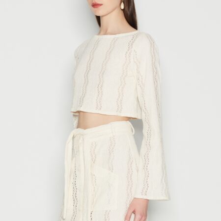 SUNRAYS CROP TOP- BEIGE- BLACK //NADIA RAPTI