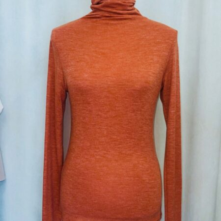 HIGH NECK KNIT TOP TERRACOTTA  //GREY //BLACK//WHITE //DARK PINK- ONE SIZE -CKONTOVA
