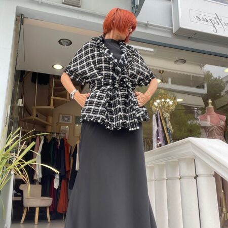 LONG FLARED SKIRT - CHILI - BLACK - ONE SIZE - CKONTOVA