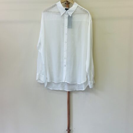 WHITE SILK SHIRT-CKONTOVA