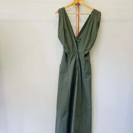 KHAKI DRESS WITH BELT-BEIGE DRESS WITH BELT CKONTOVA