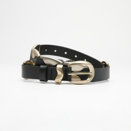 VELMA ΜΑΥΡΗ ΖΩΝΗ-LEATHER TWIST