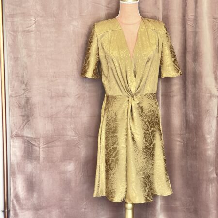 DRAPE TWIST DRESS GOLD -DRAPE TWIST DRESS BLACK -CKONTOVA