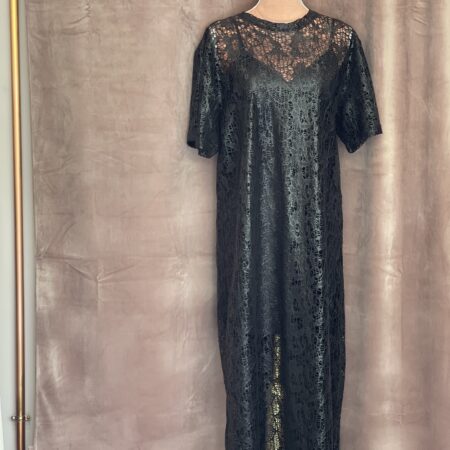 BLACK LACE MIDI DRESS-CKONTOVA