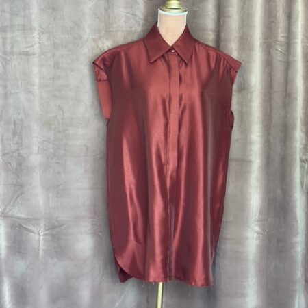 METALLIC SHIRT DRESS CHILI ONE SIZE -CKONTOVA