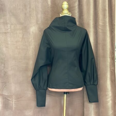 POPLIN VOLUMINOUS TOP BROWN / WHITE /BLACK  -CKONTOVA