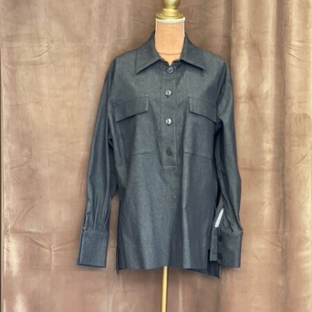 DENIM SHIRT TOP ONE SIZE-CKONTOVA