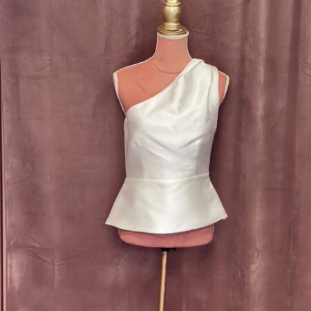 DUCHESS ONE SHOULDER TOP WHITE-CKONTOVA
