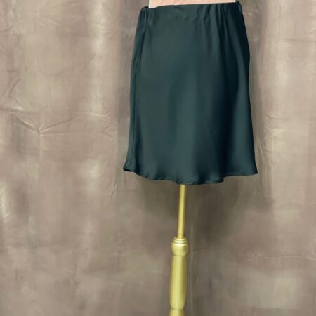 BLACK MINI SATIN SKIRT-CKONTOVA