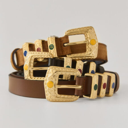 IMPRESSION ΔΕΡΜΑΤΙΝΗ ΓΥΝΑΙΚΕΙΑ ΖΩΝΗ ΚΑΦΕ //ΜΑΥΡΗ -LEATHER TWIST