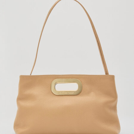 GOT HER ΔΕΡΜΑΤΙΝΗ CLUTCH ΤΣΑΝΤΑ ΚΟΚΚΙΝΗ //ΑΣΗΜΕΝΙΑ//ΜΠΕΖ -LEATHER TWIST