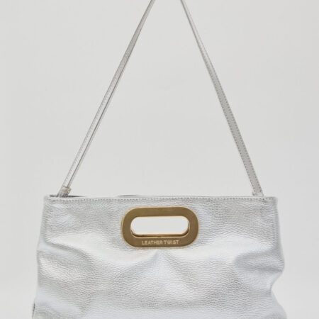 GOT HER ΔΕΡΜΑΤΙΝΗ CLUTCH ΤΣΑΝΤΑ ΚΟΚΚΙΝΗ //ΑΣΗΜΕΝΙΑ//ΜΠΕΖ -LEATHER TWIST