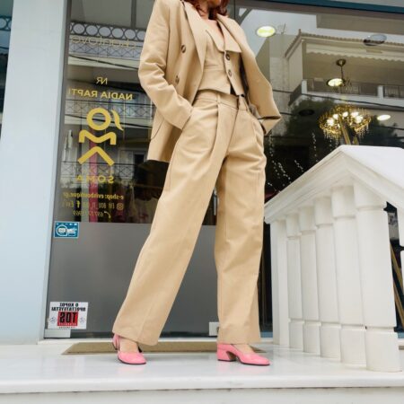 BEIGE TAILORED PANTS-CKONTOVA