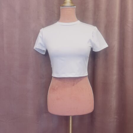 WHITE FITTED T-SHIRT-CKONTOVA