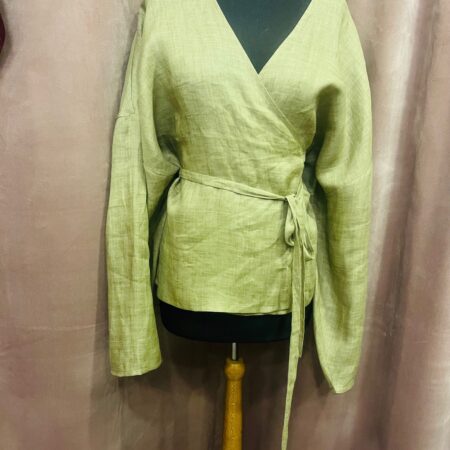 KHAKI KIMONO BLOUSE-CKONTOVA