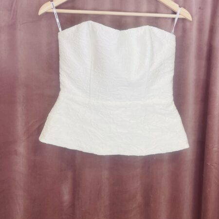 BLACK TEXTURED BUSTIER-WHITE TEXTURED BUSTIER CKONTOVA