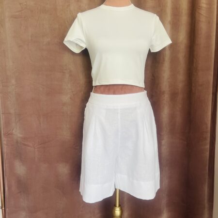 BROWN LINEN SHORTS-WHITE LINEN SHORTS -BLACK LINEN SHORTS CKONTOVA