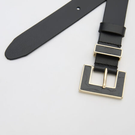 BUTTER ΔΕΡΜΑΤΙΝΗ ΓΥΝΑΙΚΕΙΑ ΖΩΝΗ ΜΑΥΡΗ-LEATHER TWIST