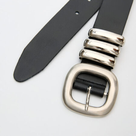 RAIL ΔΕΡΜΑΤΙΝΗ ΓΥΝΑΙΚΕΙΑ ΖΩΝΗ ΜΑΥΡΗ-LEATHER TWIST