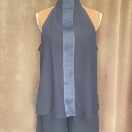 BLUE POWER HALTER BLOUSE -BORDEAUX POWER HALTER BLOUSE -CKONTOVA