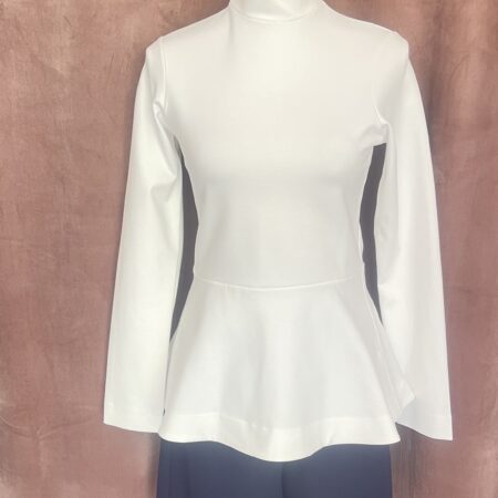 WHITE PEPLUM BLOUSE-CKONTOVA
