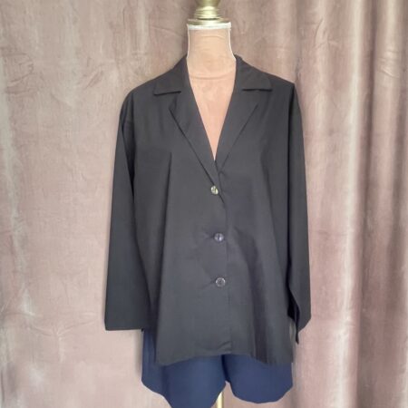 BORDEAUX COTTON LAPEL SHIRT-BLACK COTTON LAPEL SHIRT-WHITE COTTON LAPEL SHIRT - CKONTOVA