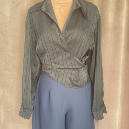 BORDEAUX SLINKY WRAP SHIRT-CKONTOVA  - BLACK SLINKY WRAP SHIRT-WHITE SLINKY WRAP SHIRT CKONTOVA