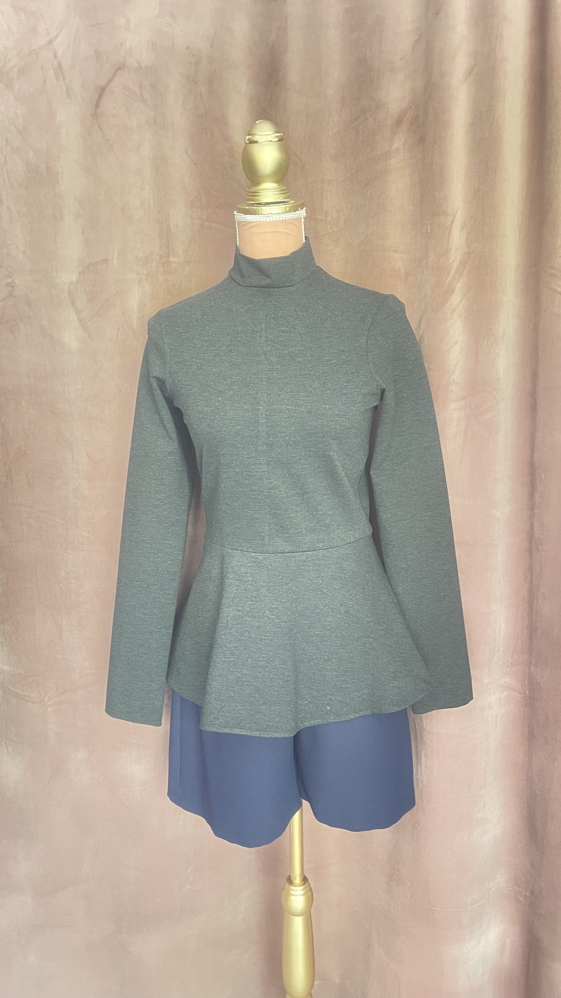 IMG_1490 DARK GREY PEPLUM BLOUSE-CKONTOVA
