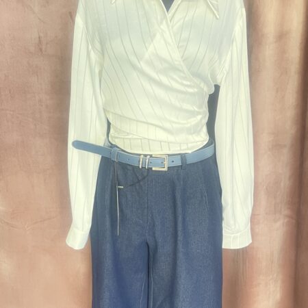 BORDEAUX SLINKY WRAP SHIRT-CKONTOVA  - BLACK SLINKY WRAP SHIRT-WHITE SLINKY WRAP SHIRT CKONTOVA