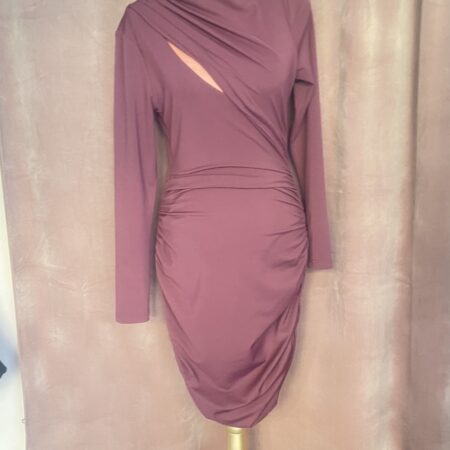 BORDEAUX CUT OUT MINI DRESS-CKONTOVA