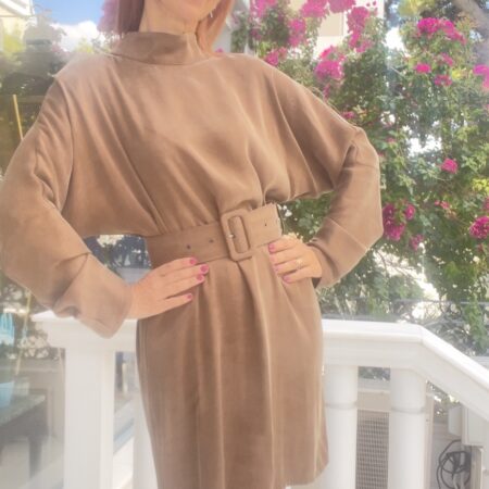 BROWN ICON MOCK DRESS -BLACK ICON MOCK DRESS -ckontova