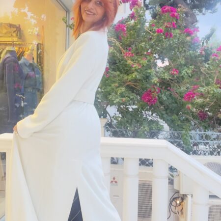 WHITE BELTED COAT-CKONTOVA