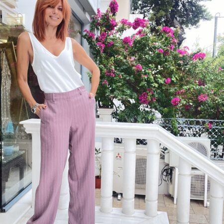 BORDEAUX STRIPED PANTS-CKONTOVA