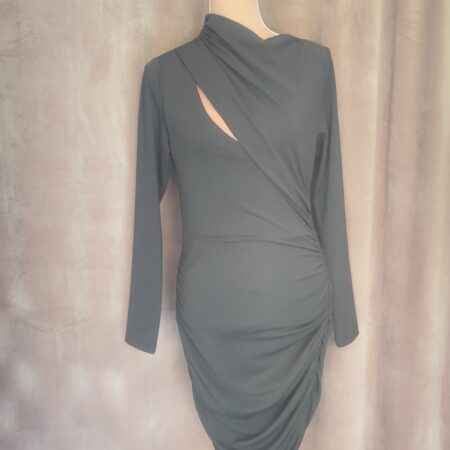BLACK CUT OUT MINI DRESS-CKONTOVA